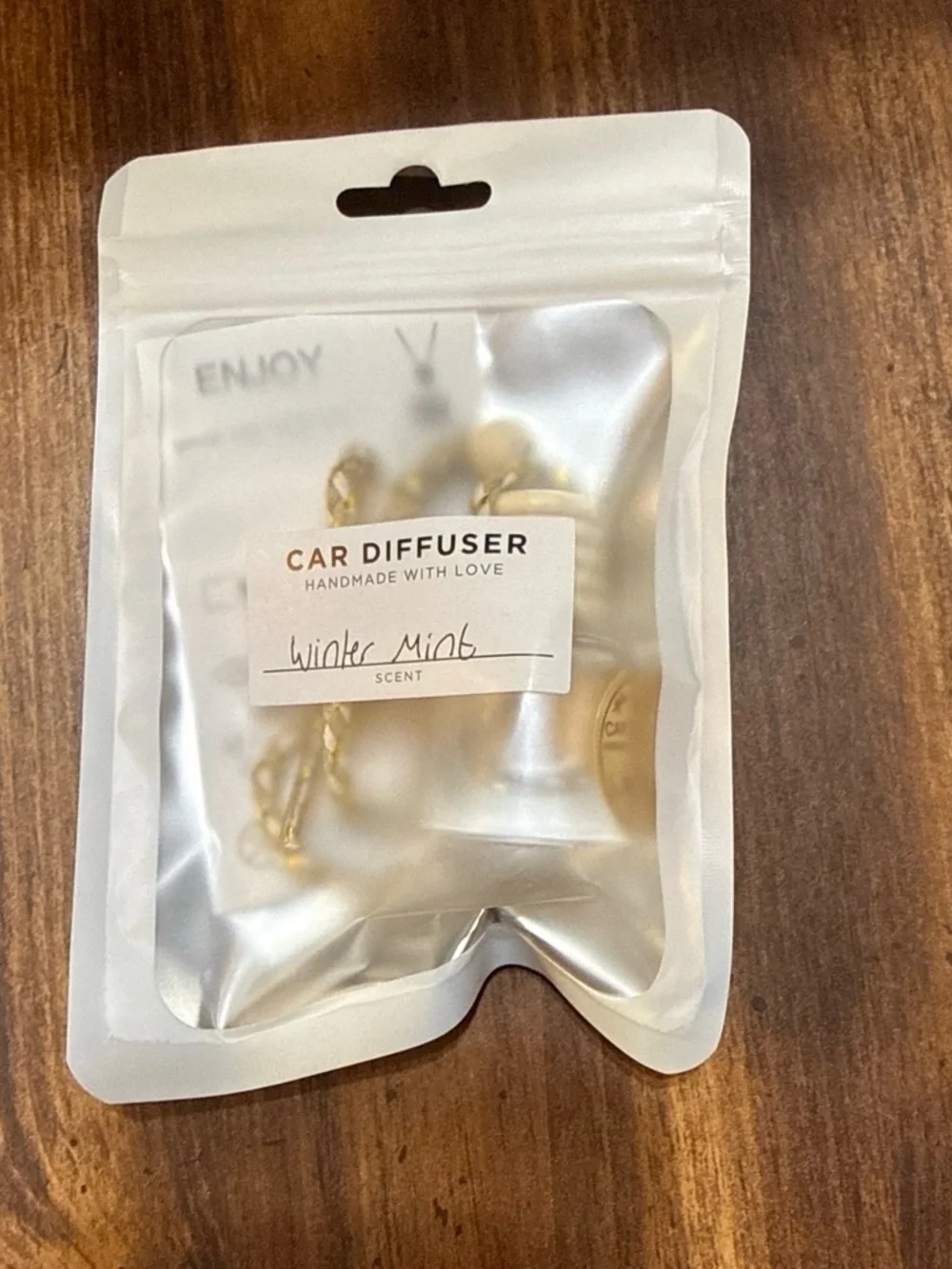 Winter Mint Car Diffuser - Gold Finish
